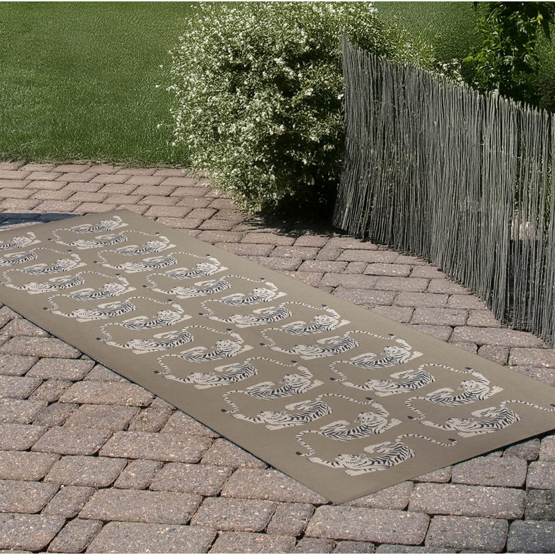 Tapis d'extérieur Hey Tiger, Tapis de couloir 2 pi 6 po x 8 pi