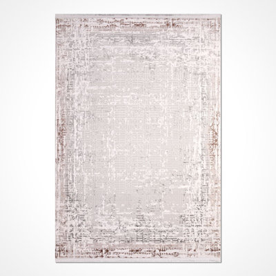Tapis beige moderne lavable à la machine