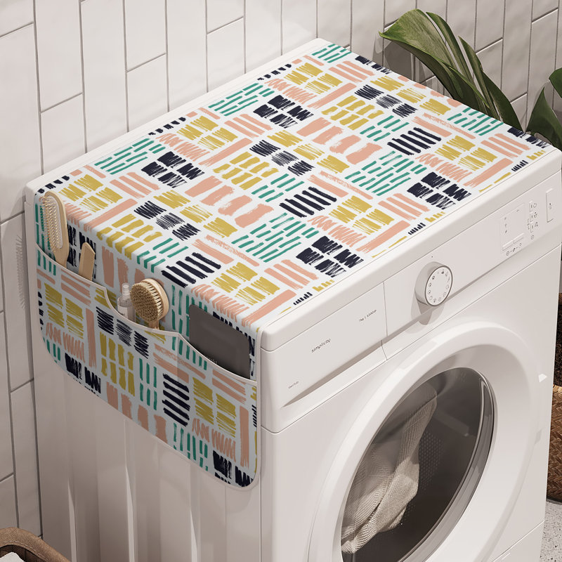 Paquet de 2 pièces East Urban Home Abstract Machine à laver de 47 po x 18,5 po jaune terre pâle