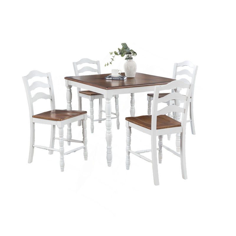Ensemble de salle à manger blanc 5 pièces Chaises de table de salle à manger