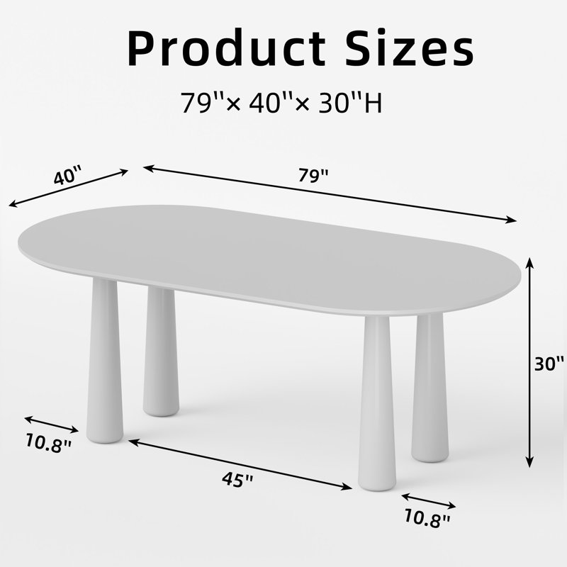 Table de salle à manger en bois, H 30 po x L 79 po x l 40 po, Noyer