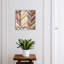 Key cabinet for home, Opens to the right, 30x30x5, Black, Herringbone patterns in earthy tones, 