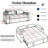 68-Inch Tufted Sleeper Sofa With Rotating Side Table, Cup Holders & USB Ports-508689699