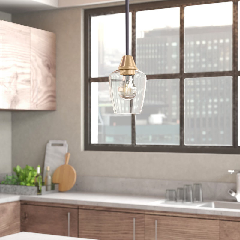 Roseta 1 - Light Single Pendant, Bronze/Satin Brass