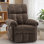 Fauteuil inclinable, fauteuils inclinables à bascule pour adultes, petits fauteuils inclinables pour petits espaces, fauteuil inclinable manuel avec poches latérales pour le salon, la chambre à coucher