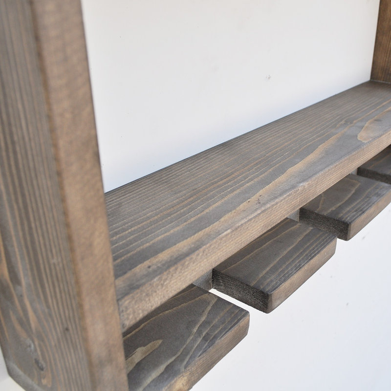 3 Piece Walnut Solid Wood Accent Shelf
