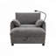 Canapé simple avec repose-pieds réglable Support de téléphone Chargeur USB Accoudoirs en forme de coussin pour le salon-2025513084