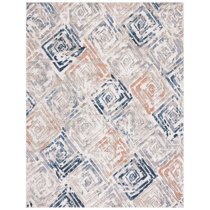 Coppertone Performance Geometric Rug, Rectangle 8' x 10'