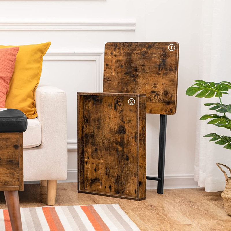 Saboun Tray Top Cross Legs End Table