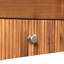 Console avec façade de tiroir cannelée, table d'entrée avec coins incurvés et pieds épais, table de canapé robuste-485201906
