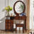 Vintage Multi-Functional Storage Solid Wood Vanity Table