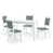 Table blanche avec chaise gris clair