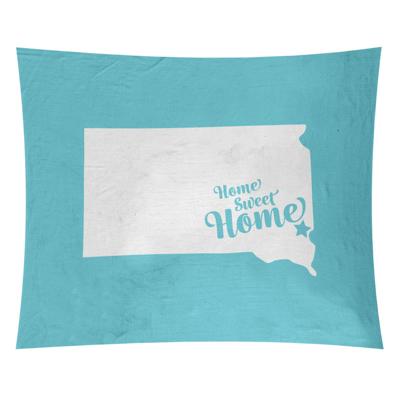 Tapisserie Home Sweet Sioux, H 60 po x l 51 po, Bleu sarcelle