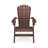 Brown Adirondack Chair – Sturdy HDPE Poly Lumber For Poolside, Patio, And Garden Relaxation-663490682
