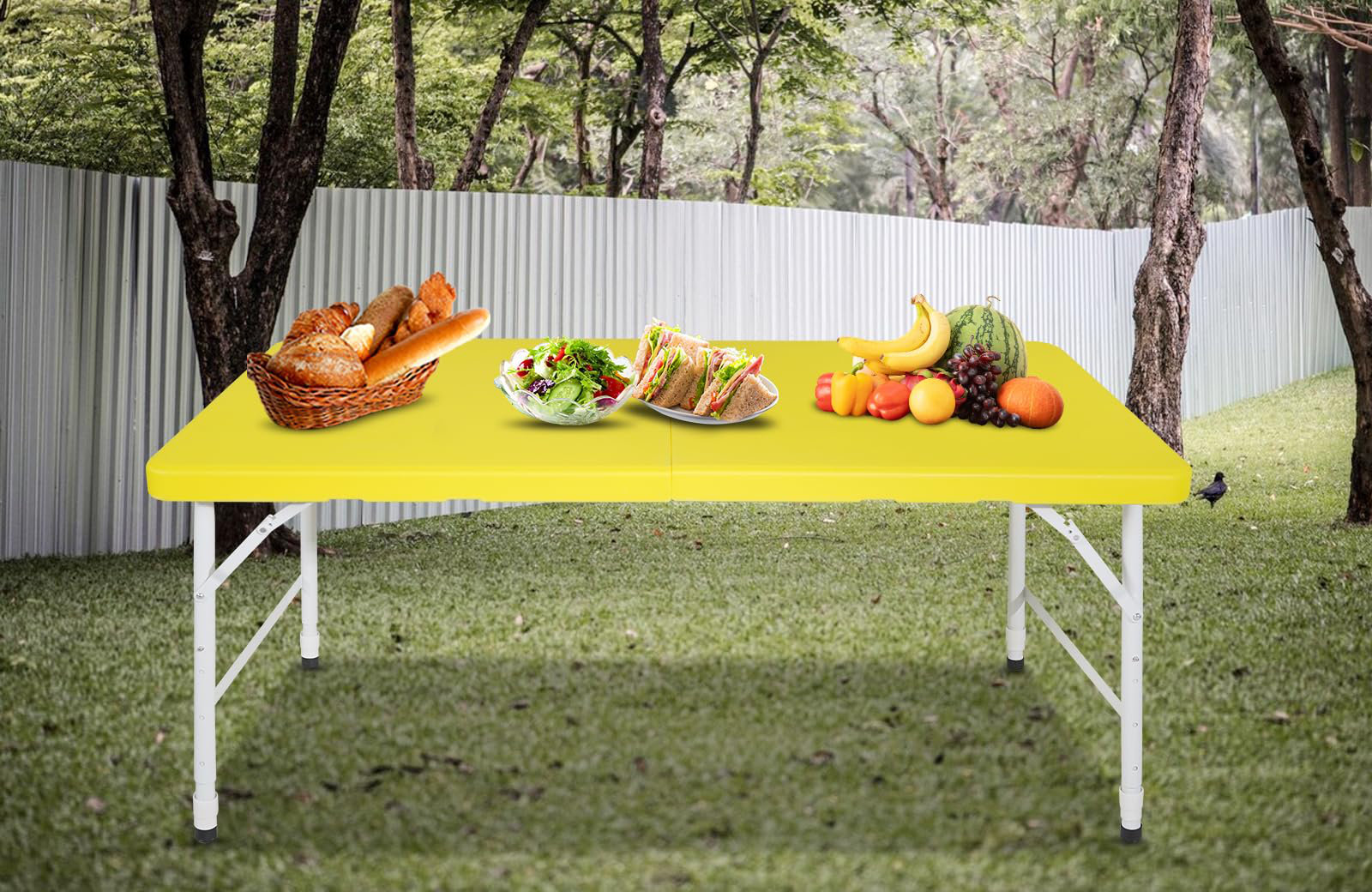 TWOTFUL Table pliante portative de 4 pi, petite table pliante en ...