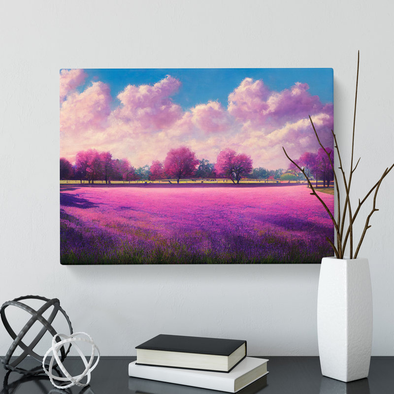 Lush Bluebell Field - Wrapped Canvas, 40cm H x 60cm W x 3cm D