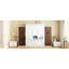 Lit double mural blanc avec table, tiroirs et lampe de chevet - solution peu encombrante pour les petits espaces, chambres de rangement intégrées, bureau pliable-518120148
