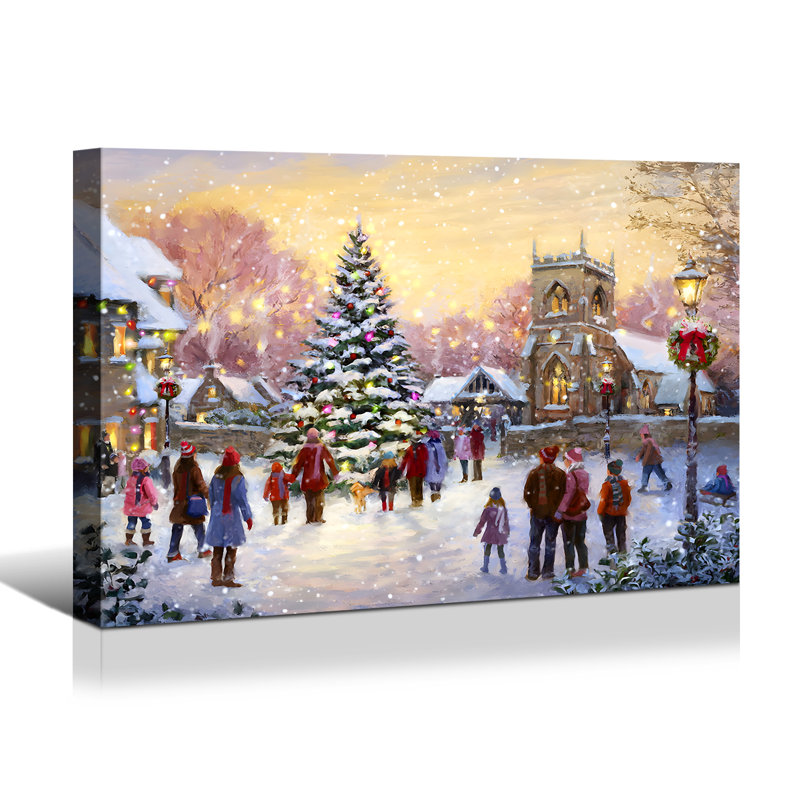 Toile encadrée, décoration de Noël, peinture de Noël, cadeau de Noël, bureau, salle à manger, salon, salle de bain, décoration de chambre à coucher
