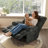 38.19" Wide Chenille Modern Upholstered Manual Swivel Recliner, Standard Recliner, Widened Width, 360° Swivel and Tuxedo Armrests-1478371781
