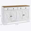 Buffet, buffet avec 2 tiroirs, 2 armoires de rangement, 4 portes de style grange