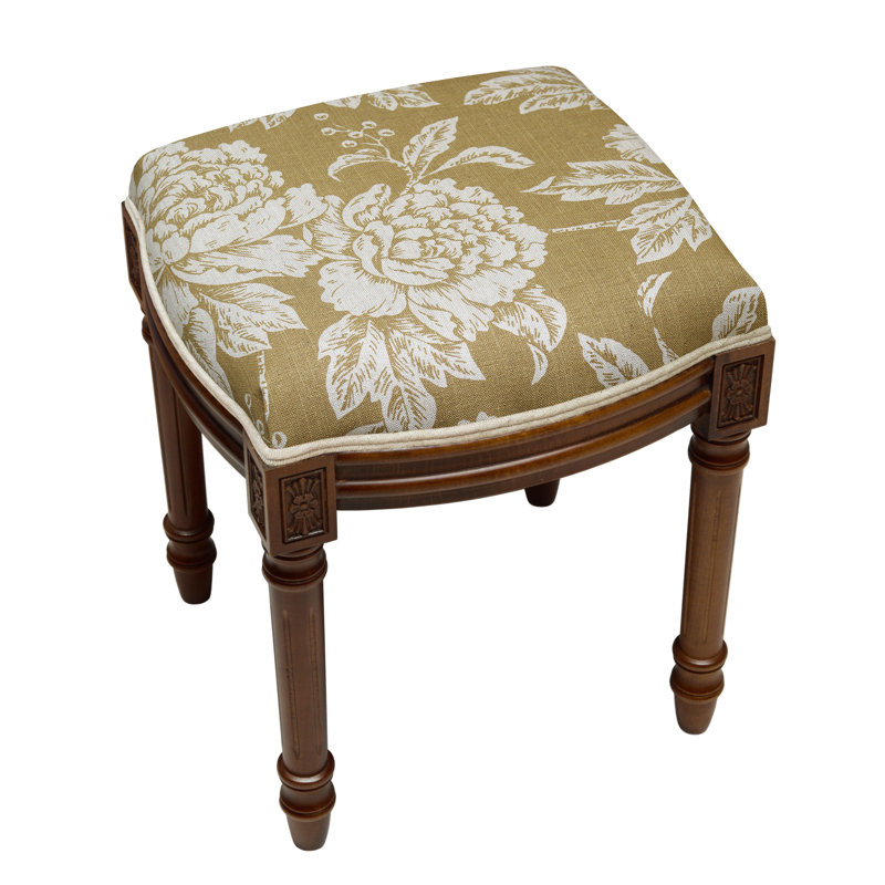 Tabouret de coiffeuse Camic, Noyer, Brun clair