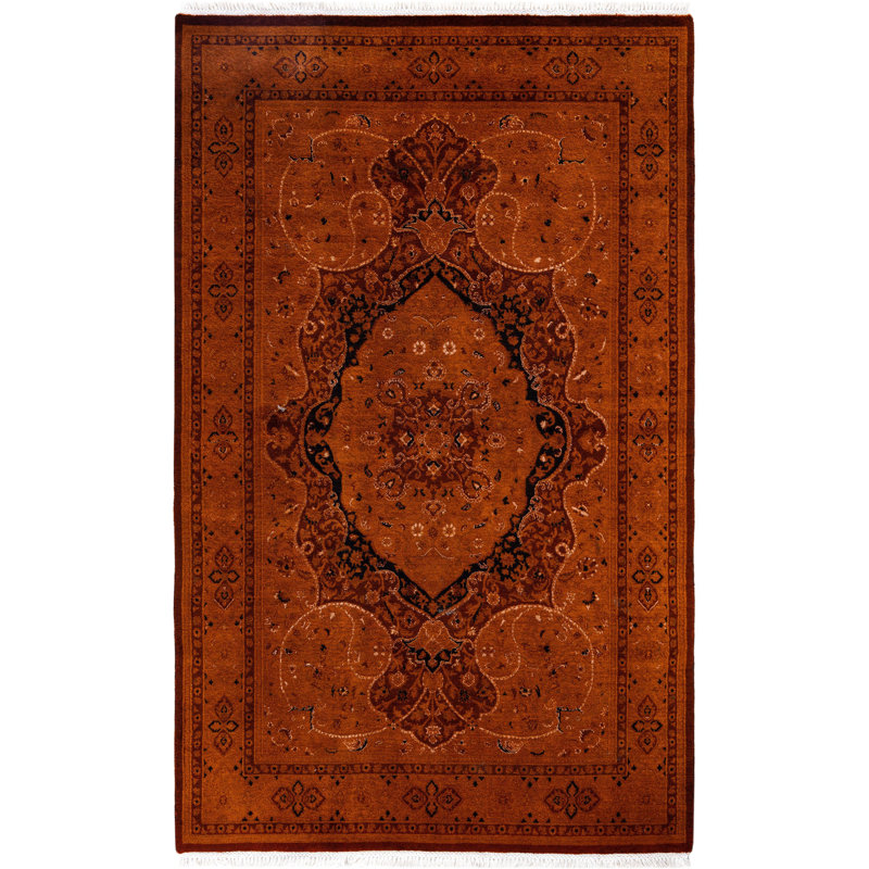 Overdyed One-of-a-Kind 4' 8" x 7' 5" Hand Knotted Area Rug