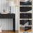 Higham 55" Wood Console Table with 3 Drawers,behind Couch Table for Entryway,Fluted Design,Black