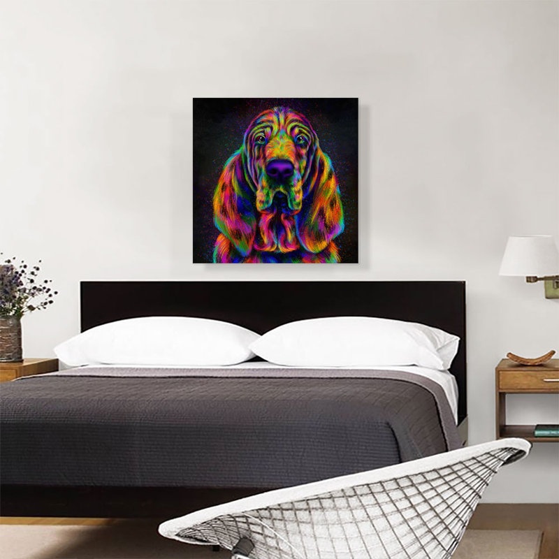 " Bloodhound Dog ", 28" H x 28" W x 0.75" D