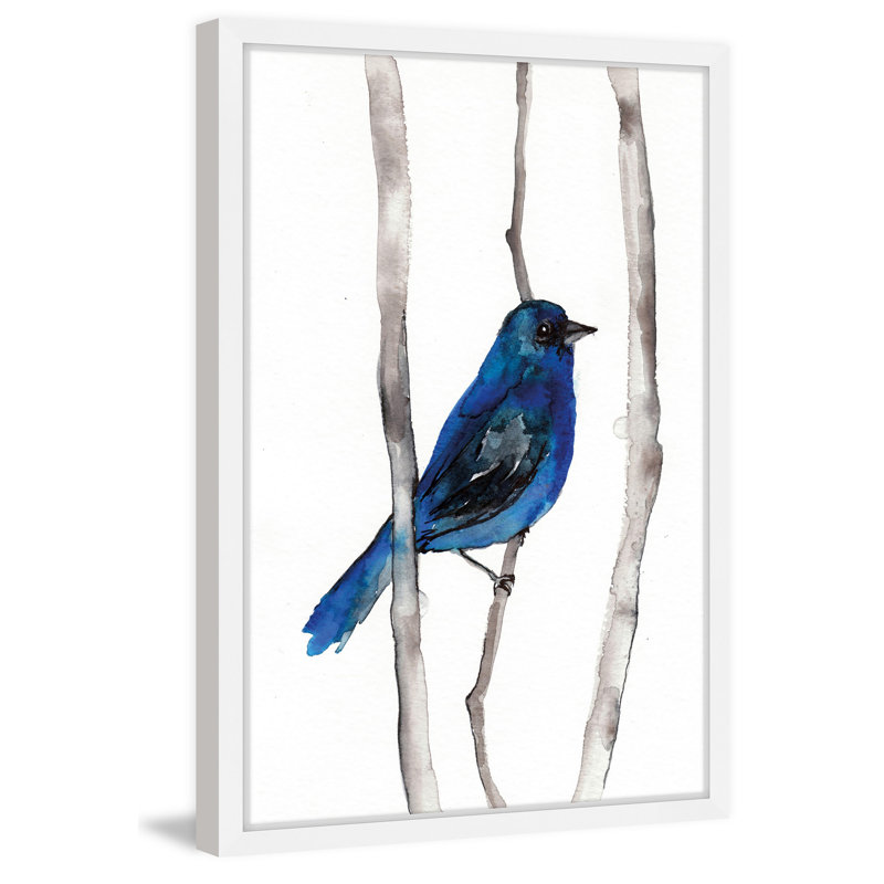 " Indigo Bunting " by Christine Lindstrom, 18" H x 12" W x 1.5" D