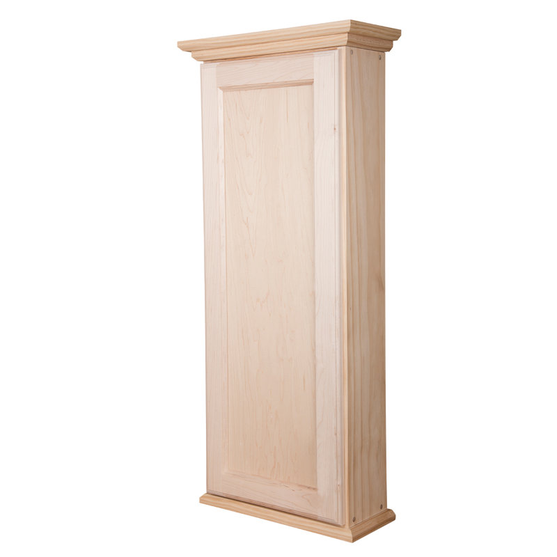Corabelle Solid Wood Wall Bathroom Cabinet, Unfinished, 19.5H X 15.5W X 3.25D