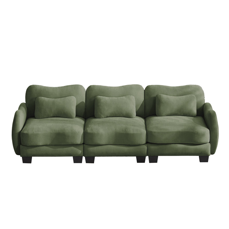 Canapé Modern Modern Curve, Green Chenille