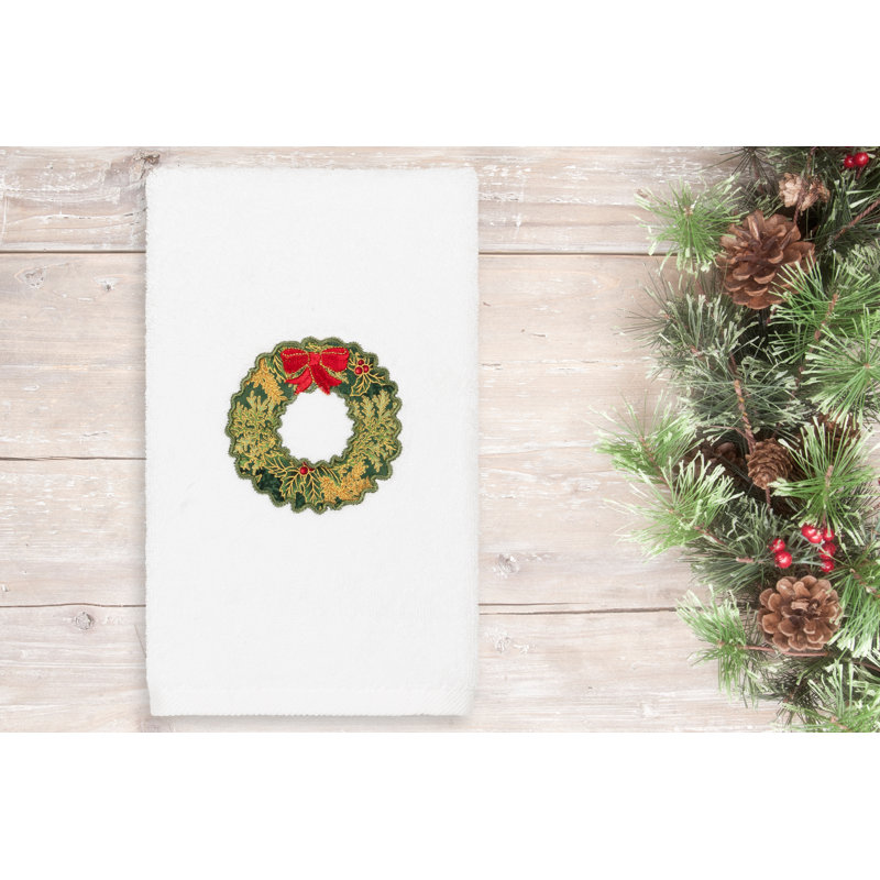 Christmas Hand Towels Midweight Hand Towel, White