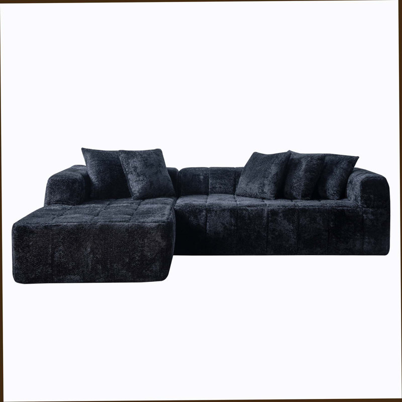 Canapé modulaire 107,9 po Cloud, Noir