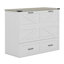 Armoire lit escamotable avec tiroir de rangement et station de charge Murphy-1001065594-1001065595