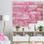Abstrait fleur rose avec pétales - Peinture sur bois sans cadre-77156867