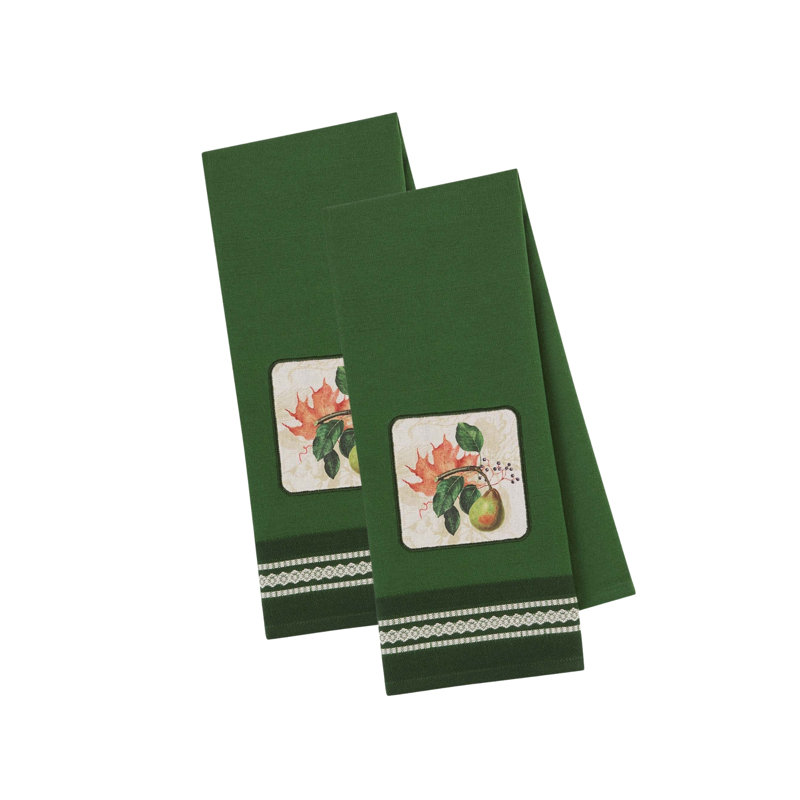  Ensemble de 2 torchons Botanical Fruit, 18 x 28, poire