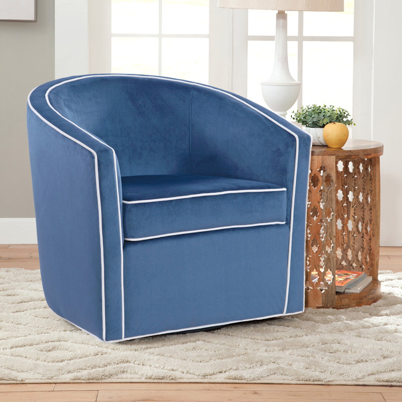 Fauteuil pivotant bleu Kendall, Blue