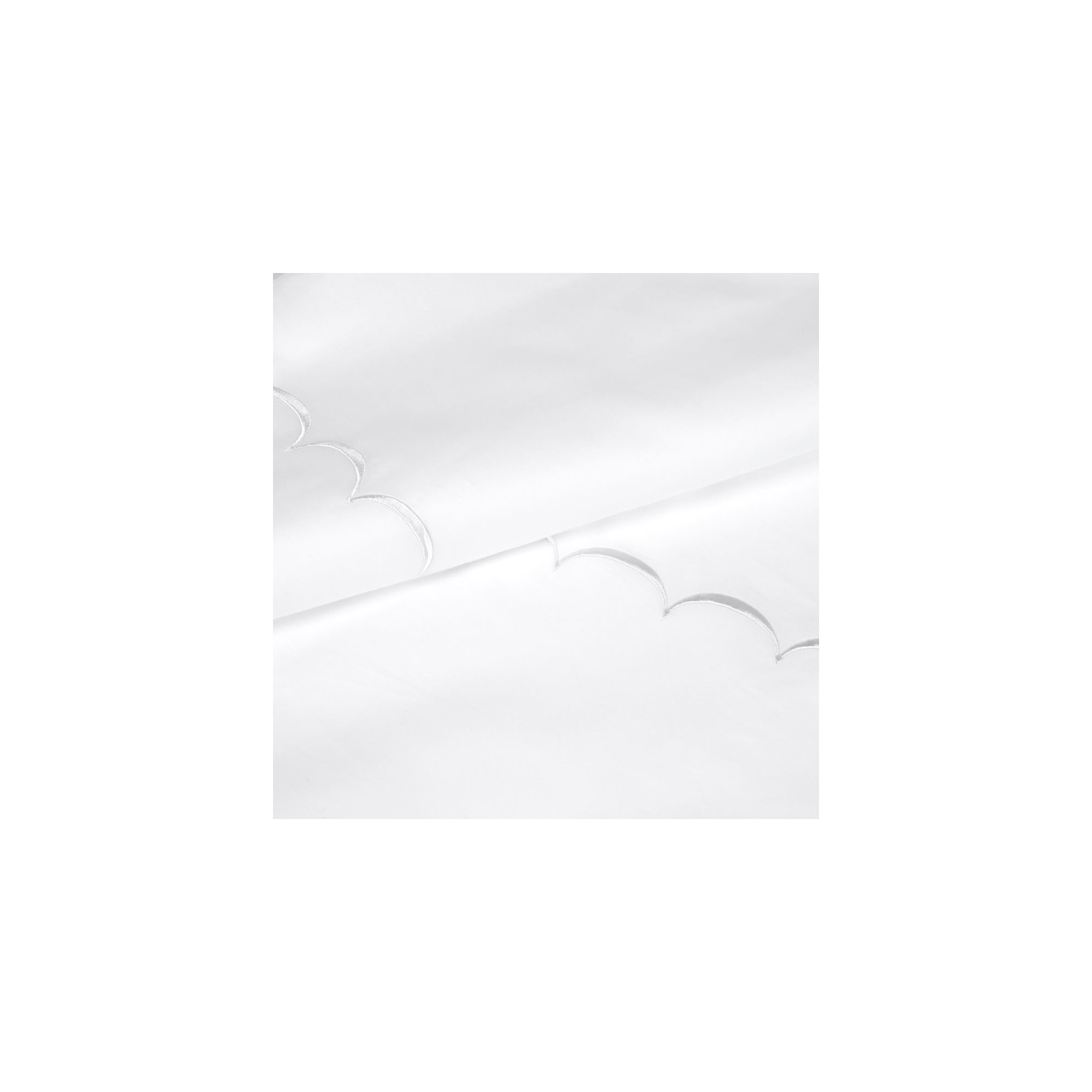 Brazier Sateen Duvet Cover Set, Twin Duvet Cover + 1 Standard Sham, White
