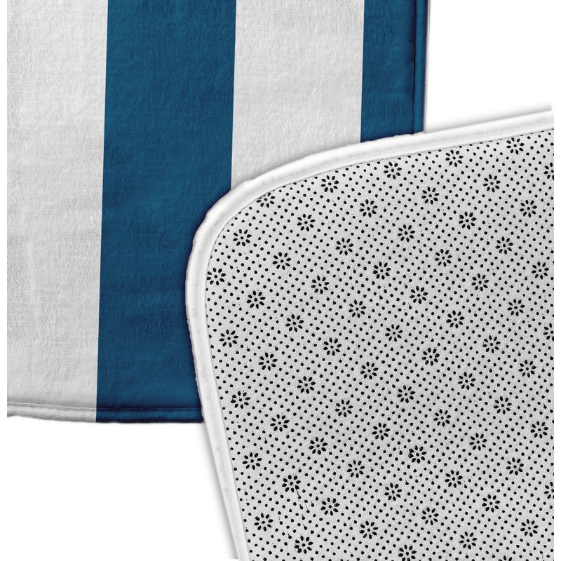 Tapis de bain Crowborough, Bleu, l 21 po x L 34 po