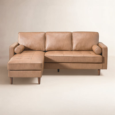 Geo 84" 2-Piece Vegan Leather Reversible Sectional