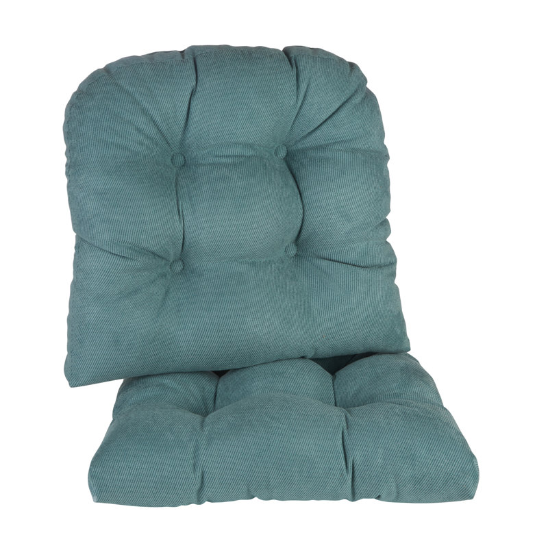 Coussins de siège larges antidérapants 17 po x 17 po, Bleu marine, 3" H x 17" W x 17" L