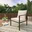 Fauteuil club d'extérieur en aluminium pour patio, chaise de salle à manger en osier de patio avec coussin et dossier en osier de polyéthylène résistant aux intempéries pour patio, terrasse, balcon et jardin-1766020279