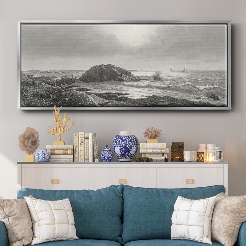 Indian Rock- Framed Canvas, 8" H x 20" W