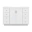 Meuble-lavabo en MDF blanc avec rangement-63089542