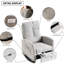 Chaise berçante confortable avec repose-pieds, rembourré gris, base en bois massif, design moderne pour chambre à coucher, salon rembourré à haut dossier avec effet apaisant, chambre, chambre de bébé-617918445