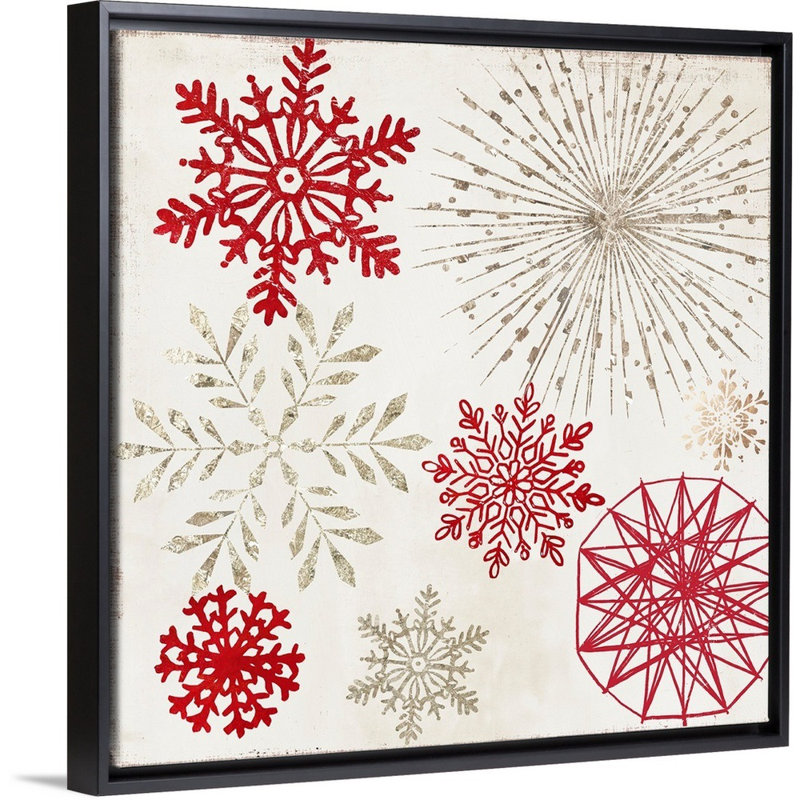" Merry Christmas Sparkles " Painting Print, Black Framed, 14" H x 14" W x 1.75" D