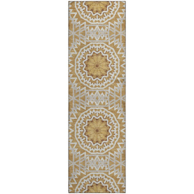 Premium Machine Washable Cerrito Gold Rug
