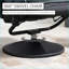 Fauteuils inclinables: Fauteuil inclinable manuel pivotant en cuir de polyuréthane avec repose-pieds pour le salon, le bureau | Noir | Moderne-404721915