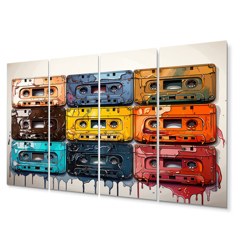 Ensemble de décoration murale Popart Cassette Tapes IV - Music