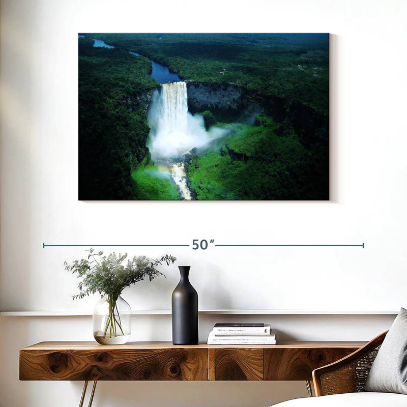 Alvord Kaieteur Waterfall Scenery, 26" H x 39" W